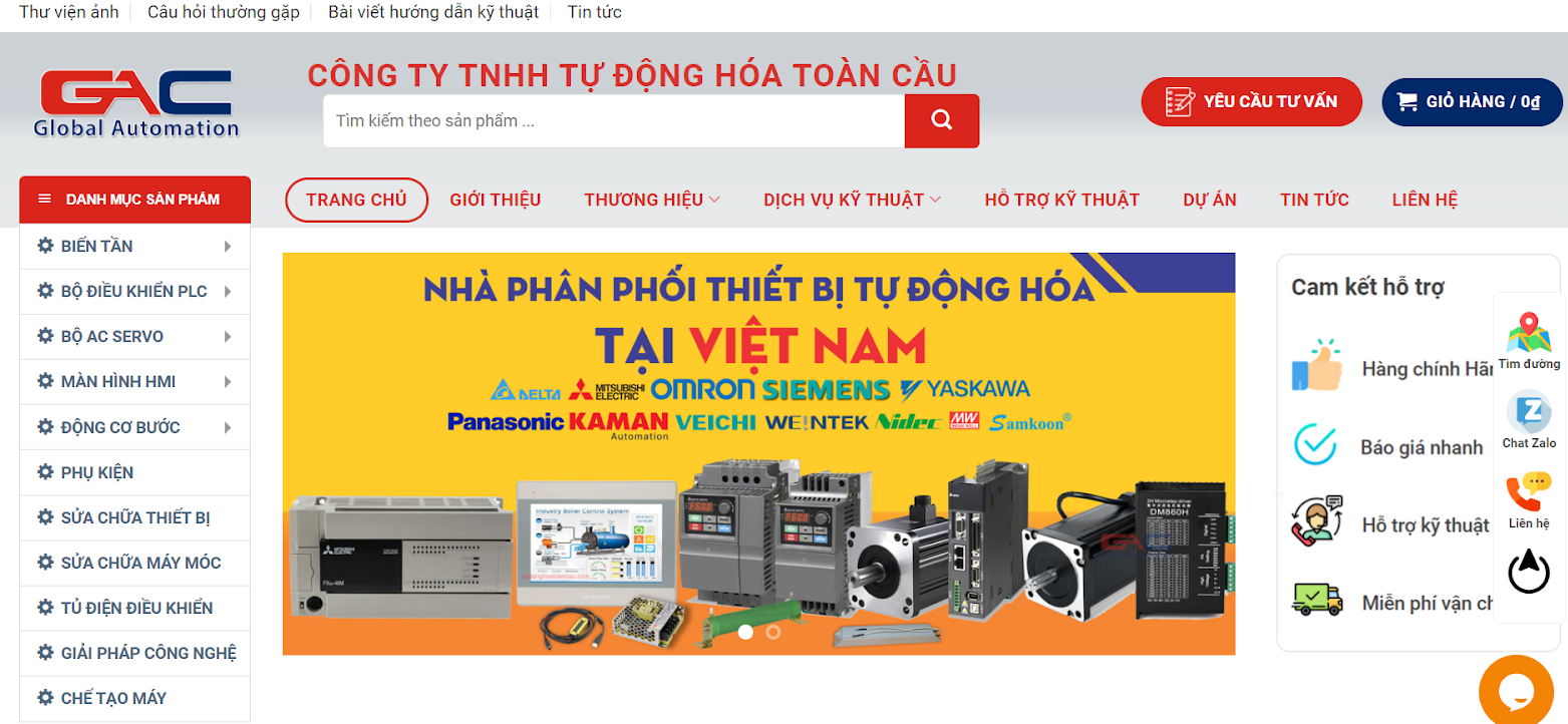Đơn vị cung cấp biến tần chính hãng, uy tín - TNHH Tự Động Hóa Toàn Cầu