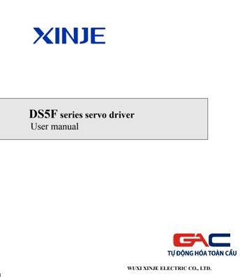 Servo Xinje DS5F Manual