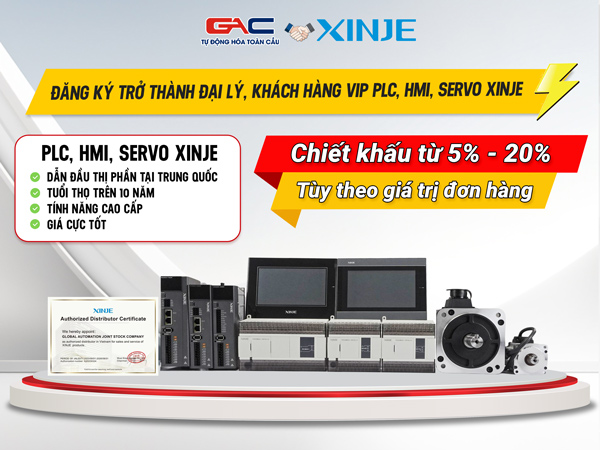 Đăng ký trở thành đại lý khách hàng VIP PLC, HMI, Servo Xinje