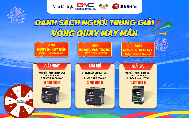 Danh sách người thắng giải vòng quay may mắn