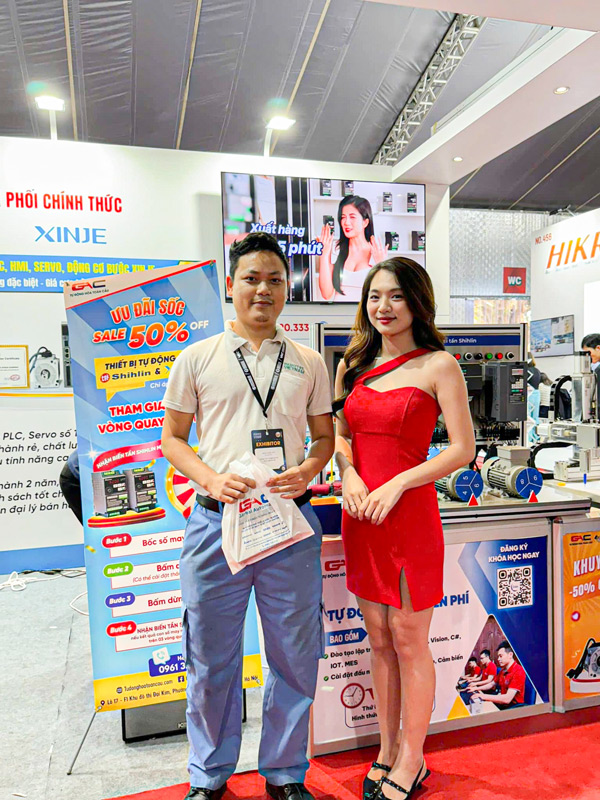 Người chơi trúng giải vòng quay may mắn - nhận miễn phí biến tần Shihlin tại triển lãm VIAF 2024 Bắc Ninh